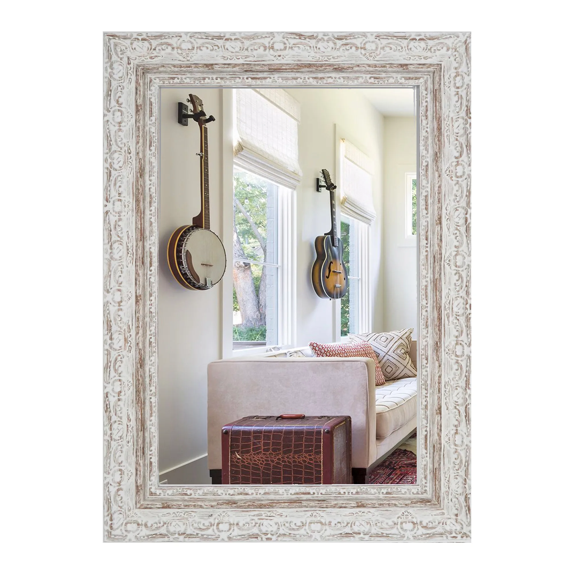 Distressed White French Baroc