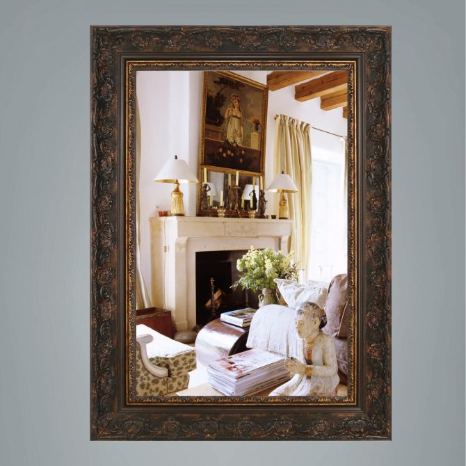 AGED GOLD FRAMED MIRROR