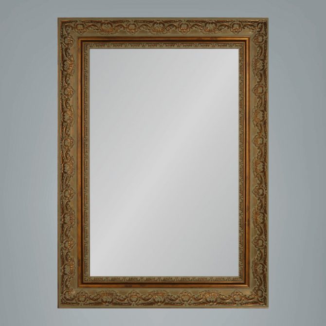 AGED GOLD FRAMED MIRROR