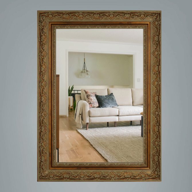 AGED GOLD FRAMED MIRROR