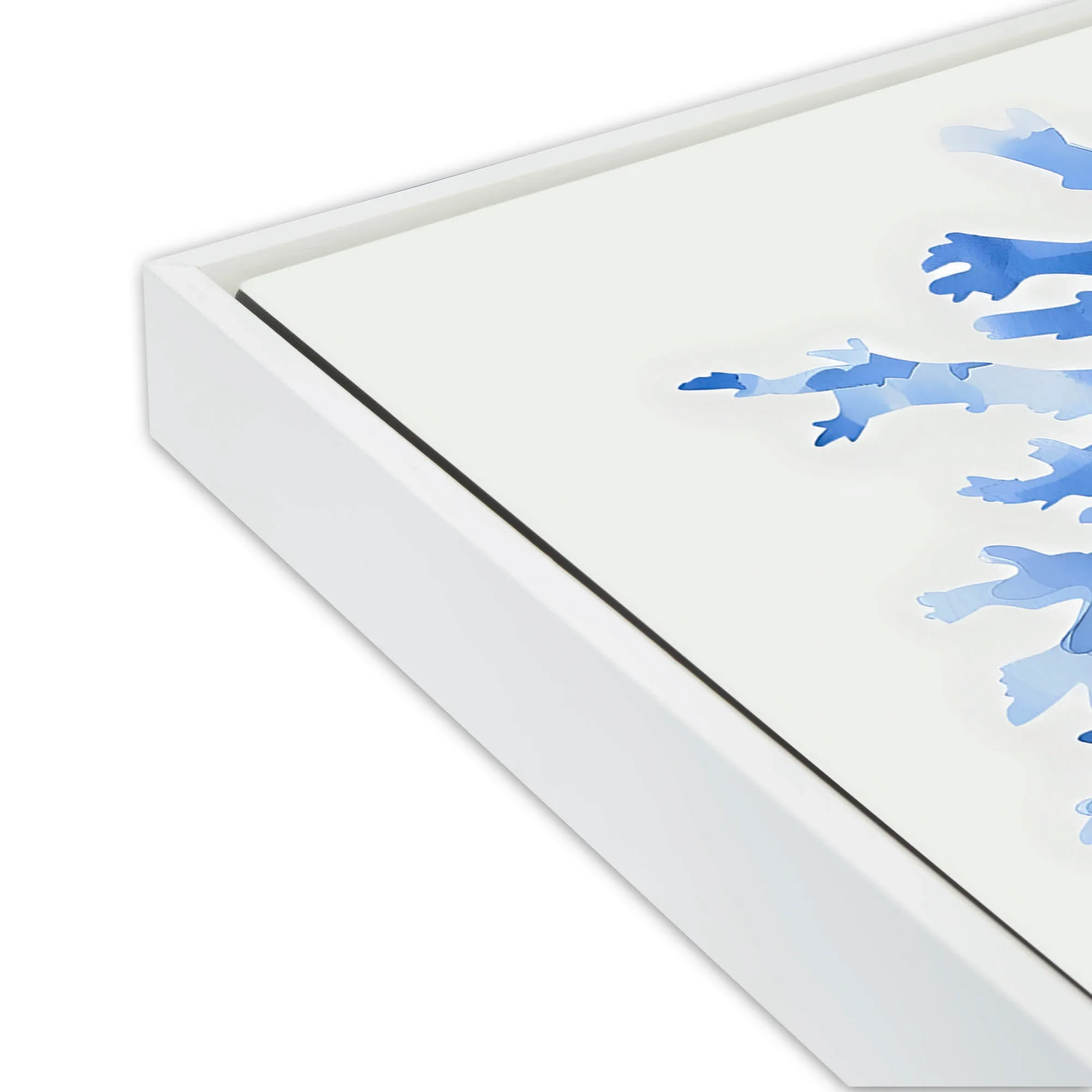 Canvas Floater Frame White