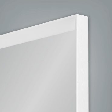 White Slim Angle Mirror Frame