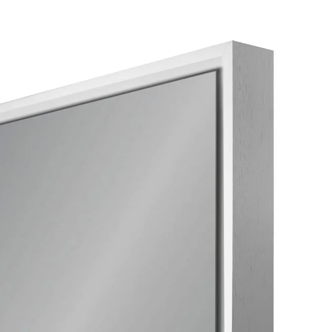 white Floater Mirror Frame