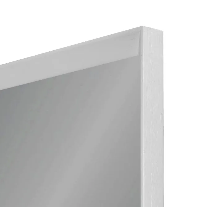White Slim Angle Mirror Frame
