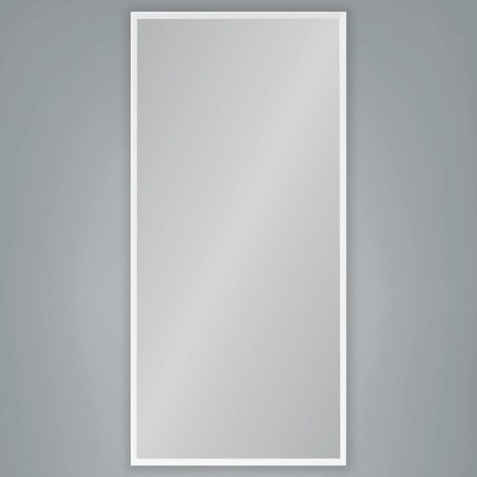 White Slim Angle Mirror Frame