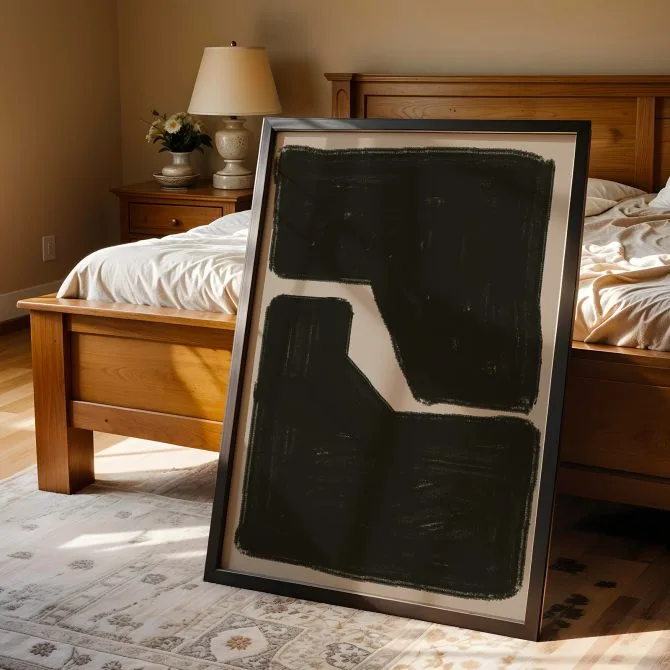 Black Blocks Frame Wall Art