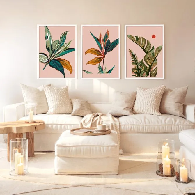 Framed Canvas Flowers